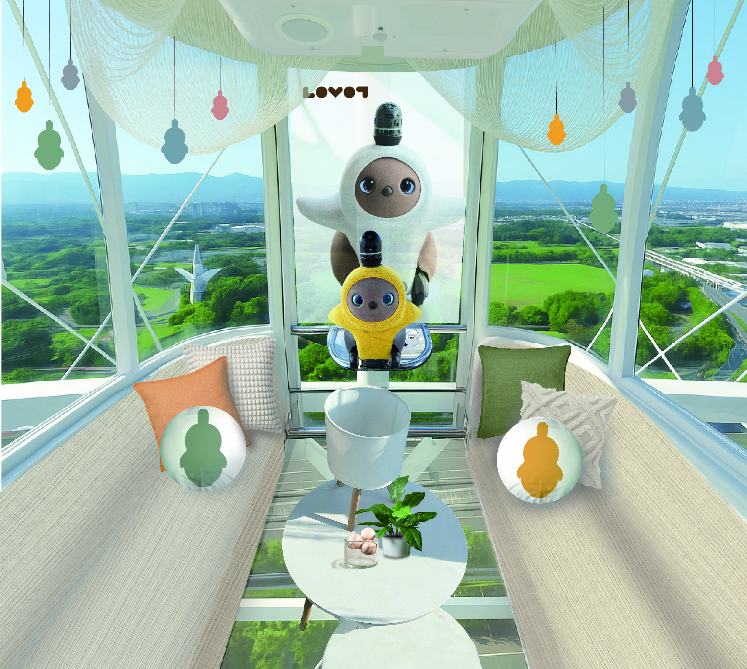 日本一の高さを誇る観覧車”で LOVOTと18分間至高の癒やし空間を体感！